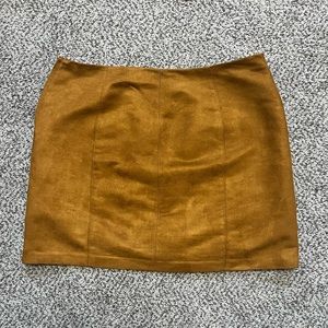 Suede skirt